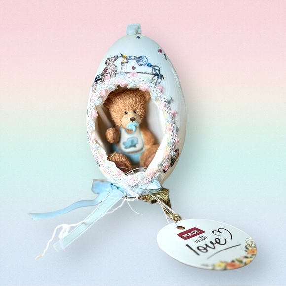 Hand Crafted Other - 𝑯𝒂𝒏𝒅𝒎𝒂𝒅𝒆 Goose Egg Creation, Baby Boy GIFT